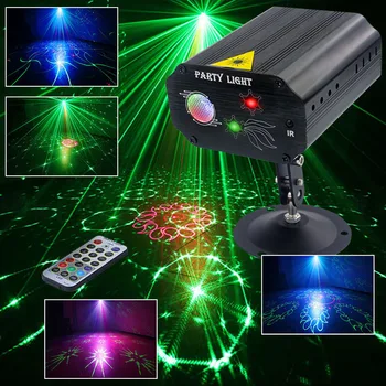 LED Plus Laserové Svetlo Účinok Fáze Projekcie Svetla Hlasové Ovládanie Diaľkové Ovládanie, Strobo Efekt, Svetlo Vhodné Pre Bar Strany