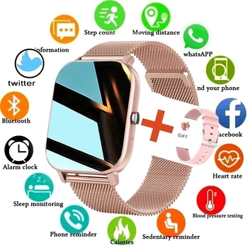2022 Nové Bluetooth Prijatie Hovoru Smart Hodinky Ženy Muži plne Dotykový Vytáčanie Hovoru Fitness Tracker Vodotesný IP67 Smartwatch Žena+Box