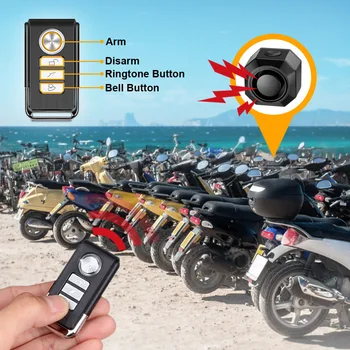 Nepremokavé Cyklistické Alarm USB Nabíjanie Bicykel Motocykel Electric Car Anti Stratil Bezdrôtové Diaľkové Ovládanie Detektor Vibrácií Budíka