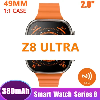2022 Z8 Ultra Mužov Smart Hodinky Série 8 49 mm, 1:1 Prípade Zliatiny Titánu Bluetooth Hovor NFC EKG, Vodotesný IP68 ZD8 Športové Smartwatch