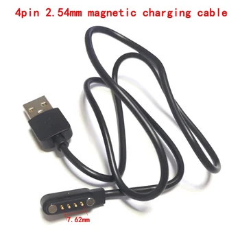 4 pin Pogo Magnet Kábel pre Deti Smart Hodinky Nabíjací Kábel USB 2.54 mm nabíjací Kábel pre Q750S A20 A20S TD05 V6G Magnetické Nabíjačky
