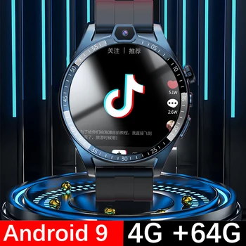 Globálna Verzia 4G ČISTÝ T1 Smartwatch GPS Poloha Smart Hodinky Android OS 9, 4G 64GB Kartu SIM WiFi Duálne Kamery, Video Hovor Mužov 1.43