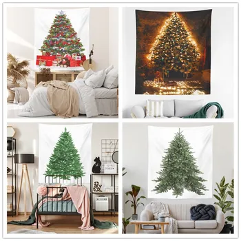 Farba Vianočný stromček tlač gobelín Vianočné dekorácie pozadí handričkou 1 kus