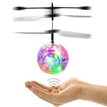 Mini Svetelný Crystal Ball Senzor Lietadla Magic Elektrické Lietajúce Lopta Vrtuľník Blikajúce Farebné Infračervené Rovine Hračky pre chlapcov