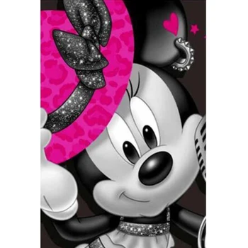 Disney DIY Mickey Minnie Mouse Diamond Maľovanie Kolo Diamond Drahokamu Cross Stitch Súprava Baby Ručné Výšivky Remeslá