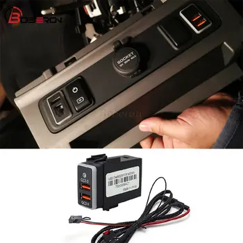 Pre Nissan patrol y62 retrofit auto nabíjačka telefónu audio auto nabíjačka, USB QC3.0 dual rýchlo nabíjačka zásuvky