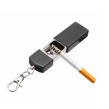 Kovové Keyring Úložný Box Popola Organizátor Fajčenie Príslušenstvo Mini Prenosné Vrecka Cigaretu Popolník Popola Držiteľ Kľúč Reťazca