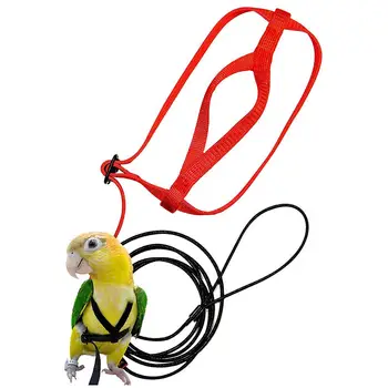 Papagáj Postroj a Vodítko Lietania Anti-skus Trakciu Lano bird Školenia Vonkajšie Účtovná pre Psittacus Erithacus Scarlet Papagáj Par