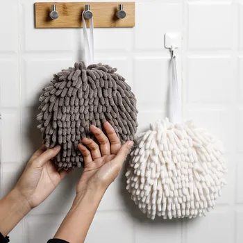 Ženilkové ruky uterák lopta soft touch rýchle sušenie super-absorpčného rýchle sušenie mikrovlákna uterák na stenu rag Ruky uterák