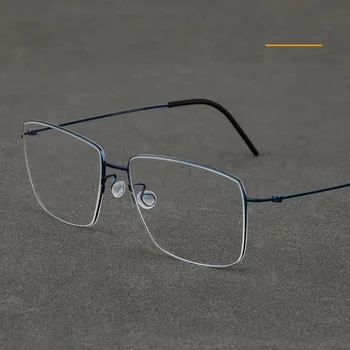 Muži Okuliare Čistého Titánu Okuliare, Rám Ženy Eyeglassess Retro Námestie Optické Šošovky Na Predpis Vysokej Quatity Dánsko Značky