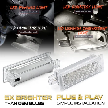2x LED Dvere so súhlasom Interiéru Footwell Svetlo Batožiny batožinového priestoru Rukavice Box Lampa Pre BMW X5 E70 F15 X3 E83 F25 X1 E84 X6 E71 F16 X4 F26