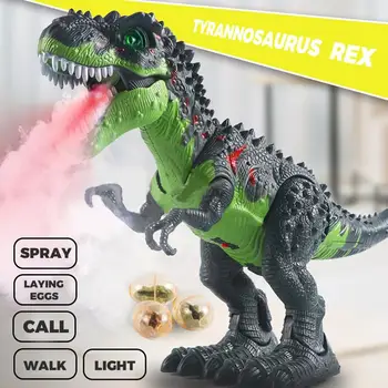 Veľké Sprej Dinosaura Robot S vajíčkami Elektrický Zvuk Chôdza Tyrannosaurus Animal Modelu Vzdelávacích Dinosaurio Hračky pre deti,