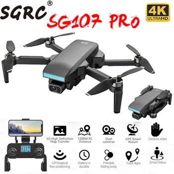 SGRC SG107 Pro Drone 4K Profissional ESC HD Kamery, GPS, WIFI FPV 1,2 KM Vzdialenosť Striedavý Motor Automatické Vrátenie Vp Dron Quadcopter