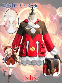 Genshin Vplyv Klee Cosplay Kostým pre Dospelých Deti Jednotné Parochňu Anime Čínsky Štýl Halloween Kostýmy pre Ženy, Hry Keli deti