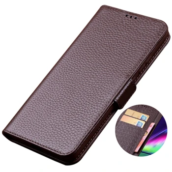 Skutočné Kožené Magnetický Klip Peňaženky Telefón Taška Držiteľa Karty Prípade OnePlus 8 Pro/OnePlus 8/OnePlus 8T Flip Cover Stojan S