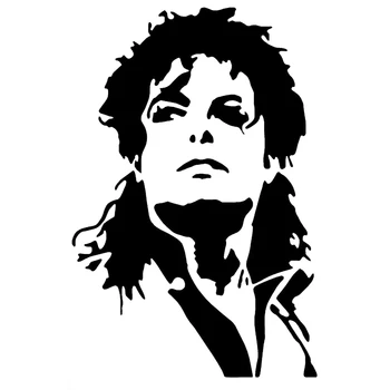 10.7 cm*16 cm Michael Jackson Auto Nálepky Dekor Auto Styling Vinyl Odtlačkový Čierna/Strieborná S3-6894