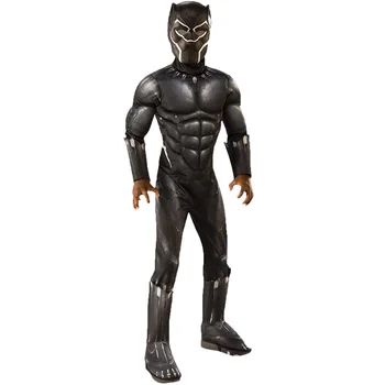 2022 Nové Halloween Kostým detský Black Panther Oblek s Maskou Strany Superhrdina Hranie Rolí Chlapec Dievča Vianočný Kostým Darček