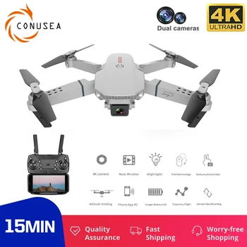 QQ&CC E88 Pro Mini Drone 4k s Kamerou WiFi FPV Nadmorskej Držanie Skladacia Helikoptéru RC Quadcopter Selfie Dron Dropshipping