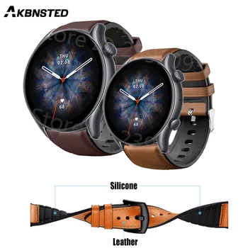Kožené, Silikónové Watchband Pre Amazfit GTR 3 Pro popruh Smartwatch Náramok Pre Amazfit GTR 3/2/2e/47mm/42mm náramok correa