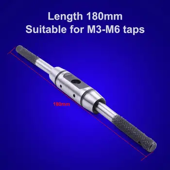 Vysoká Tvrdosť 180 mm HSS Ťuknite na položku Kľúč rýchloreznej Ocele Fit M3-M6 Ťuknite na položku Výstružníky s Vysokou Presnosťou pre Spracovanie Vysoký Dopyt Prostredí