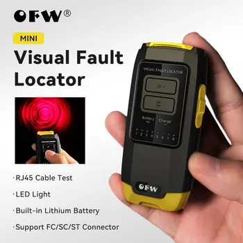 OFW Mini Visual Poruchy Hľadáčik Optický optického Kábla Tester FC/SC/ST Konektor RJ45 Kábel Test Optické Červený Laser VFL