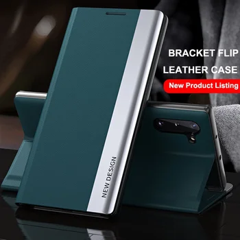 Pre Samsung Galaxy Note 8 9 10 20 Pro Plus Ultra Kryt Luxusné Magnetické Kožené Flip Stojan Telefónu Prípade