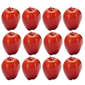 Nové 12Pcs Umelé Jablká Red Delicious Ovocie Pre Kuchynské Domáce Potraviny Dekor Home Party Dekorácie Umelé Jablká