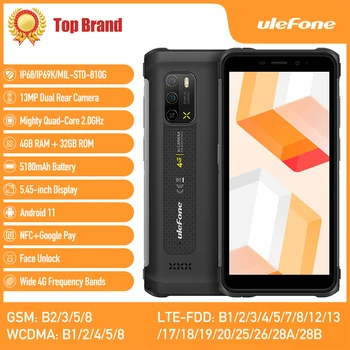 Ulefone Brnenie X10 Android 11 Mobilný Telefón IP68 Robustný Telefón s veľkosťou 4 gb, 32 GB, Heliograf A22 mobilné telefóny 5.45