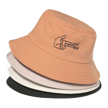 Nový expozičný Gesto Vedierko Hat pre Mužov, Ženy PEW PEW! Rybár Klobúk Panama Bob Klobúk Zimné Jeseň V Pohode Bob Klobúk