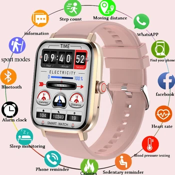 LIGE 2022 NFC Smart Hodinky Dámy Bluetooth Hovor Telesnej Teploty Hodiny Vlastné Dial Športový Náramok Nepremokavé Smartwatch Ženy