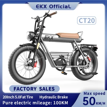 EKX CT20 Elektrický Bicykel 20-Palcový 5.0 Tuku Pneumatiky Motoriek, Bicyklov 2000W Striedavý Motor 48V 25AH Lítiové Batérie, Horské 45km/H EBikes