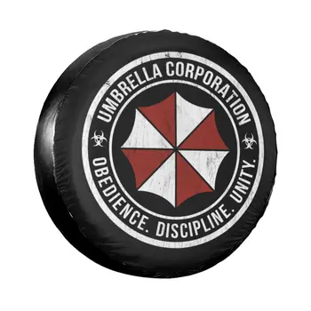 Grunge Umbrella Corporation Náhradné Pneumatiky Kryt Prípade Vrecka Puzdro na videohry Kryty Kolies na Jeep, Mitsubishi Pajero 14