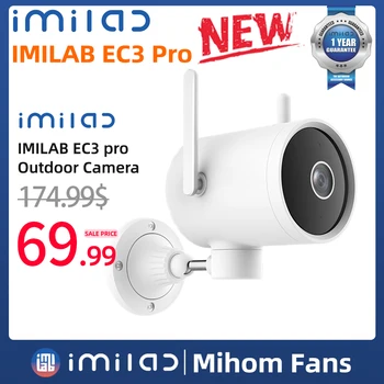IMILAB EC3 Pro Wifi Kamera IP 2K Vonkajší kamerový Webcam Smart Home Security Mornitor Cctv Infračervené Nočné Videnie Cam