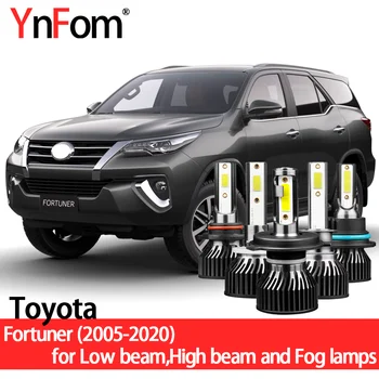 YnFom Toyota Špeciálne LED Žiarovky Svetlometu Držiak Pre Fortuner N50 N60 N150 N160 2005-2020 Nízke svetlo,Vysoká svetla,Hmlové svietidlo,Auto Príslušenstvo