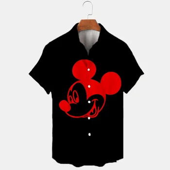 Letná Móda Ulice Trend Retro Boutique Unisex Top 3D Tlač Disney Mickey Mouse, káčer Donald Temperament pánske Tričko