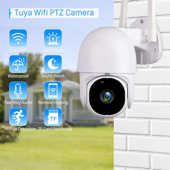 2022 Tuya Smart Home CCTV Bezdrôtová Bezpečnostná Kamera Systém PTZ Wifi IP Kamera, Vonkajšie