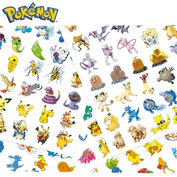 5 Štýl Anime Pokémon Tetovanie Nálepky pre Deti Nepremokavé Roztomilý Pikachu Nálepky Legrační Karikatúra Deti Chlapci Dievčatá Narodeninám