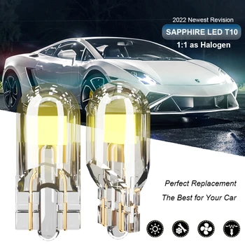 2x w5w LED T10 KLASU Sapphire 2022 Ekonomické Inovované Pop Auto Žiarovka Vysoké Svetlé Jednotky-free Klin Dome Lampa na Čítanie 12V 6000K