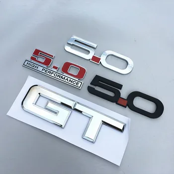 1 KS 3D Kovov 5.0 COYOTE V8 Logo Strane Blatník Svetlice TWIN Turbo Emblém GT Odznak Kotúča, Auto Nálepky Na Auto Styling