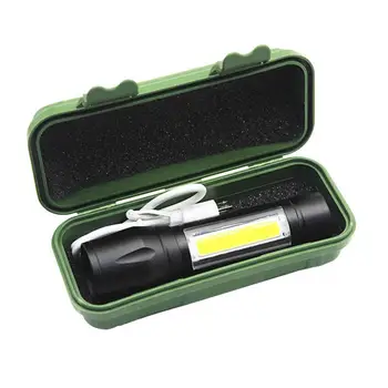 Vodotesný, Prenosný COB LED USB Nabíjateľné Kempingové Svietidlo Zoomovateľnom Baterky Baterky Lampy Sústrediť Svetlo pre Vonkajšie Práce na Čítanie