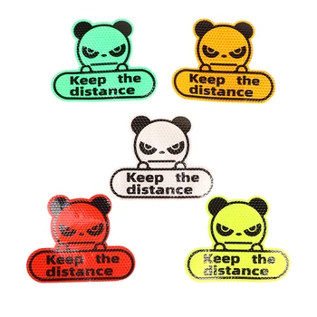 1pc Panda Nálepky Udržať Vzdialenosť Reflexné, Fluorescenčné Nálepky Hexagon Honeycomb