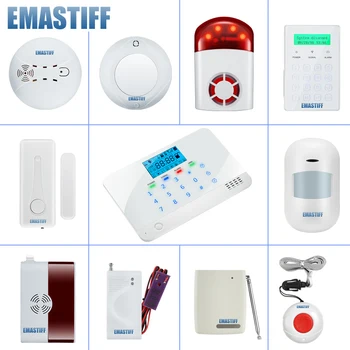 kompletné bezpečnostné príslušenstvo pre domáce rodinné bezpečnosť GSM WIFI PSTN alarm systém, NOVÁ Bezdrôtová Siréna Oheň, Dym, Plyn senzor