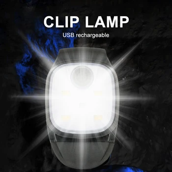 LED Klip Svetlá 4 Svetelné Režimy LED Baterka Klip USB Nabíjateľné Bezpečnostné Výstražné Lampy Vonkajšie Noc Klip svietenie