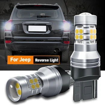 2ks LED Zadnej strane Svetla, Blub, Zálohovanie Lampa W21W 7440 T20 Canbus Žiadna Chyba Na Jeep Compass 2011-2021