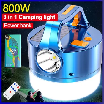 Prenosné 800W Solárnej Energie Camping Svetlo USB Nabíjateľná Baterka Stan na Čítanie Tábor Svietidlá na Núdzové Osvetlenie, Pre Vonkajšie