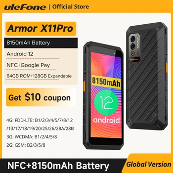 Ulefone Power Armor X11 Pro Robustný Telefón 8150 mAh 64GB ROM Nepremokavé Smartphone NFC 2.4 G/5G WiFi Mobilné Telefóny Globálna verzia