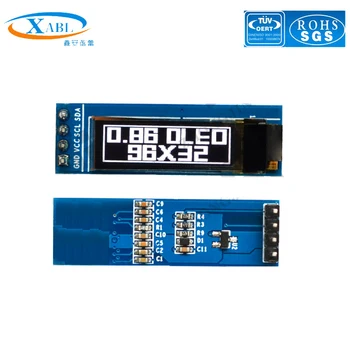 XABL 0.86 Palcový OLED Modul Rozlíšenie 96*32P OLED Displej Modul SSD1316 4Pin IIC PM materiál Factory Outlet Vlastná Veľkosť