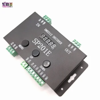 SP201E DMX512 led dekodér radič podporu takmer každý druh LED-DRIVER-IC RGB controller 2811 2812 6803 2801 APA102 Pásky